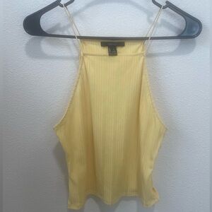 Beautiful Yellow  Ribbed Women's Top